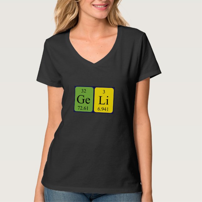 Geli periodic table name shirt (Front)