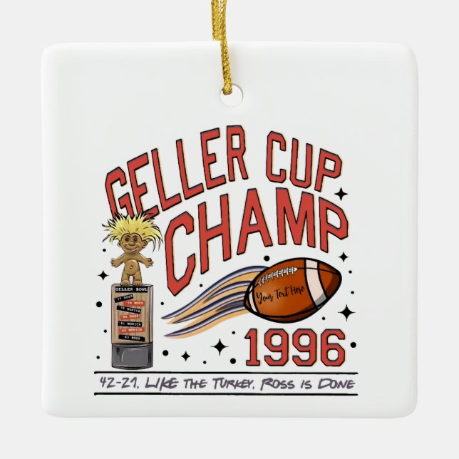 Geller Cup Champion Ceramic Ornament (Front)