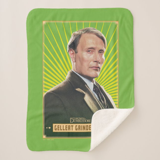 Gellert Grindelwald Character Graphic Sherpa Blanket (Front)
