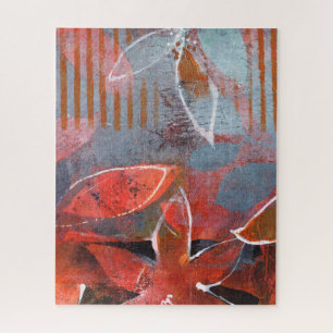 Gelli Plate monoprint 011 Jigsaw Puzzle