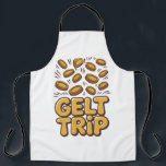 Gelt Trip Funny Hanukkah Jewish Jew Hebrew Culture Apron<br><div class="desc">Gelt Trip Hanukkah,  Hanukkah Gelt Humour,  Jewish Money Meme,  Chocolate Coin Fun,  Festive Hanukkah Joke,  Gelt Lover Gift,  Hanukkah 2025,  Money Humour,  Jewish Holiday Fun,  Dreidel Season</div>