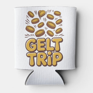 Gelt Trip Funny Hanukkah Jewish Jew Hebrew Culture Can Cooler