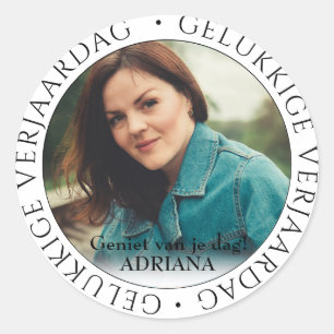 gelukkige verjaardag  classic round sticker