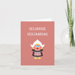 Gelukkige verjaardag, Dutch happy birthday  Card