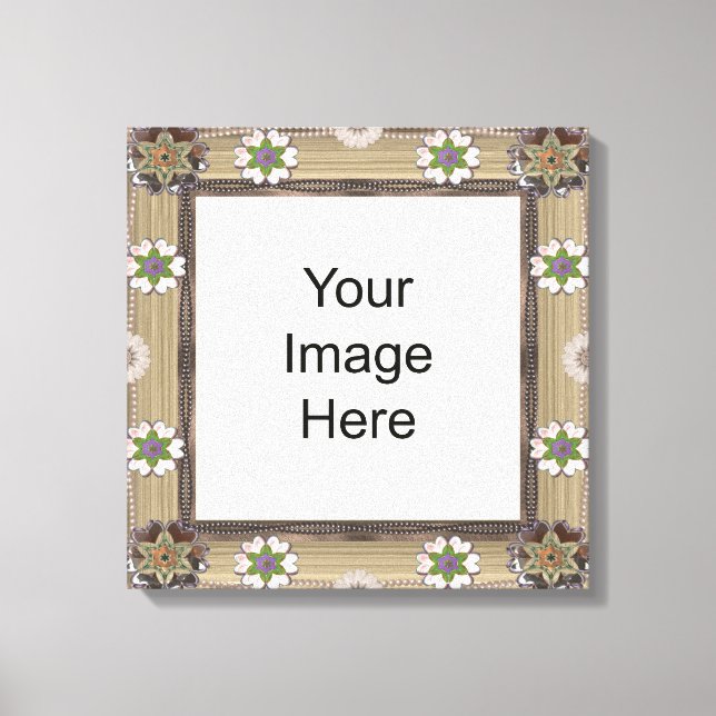 Gem and Bead Photo Template  Wrapped Canvas (Front)