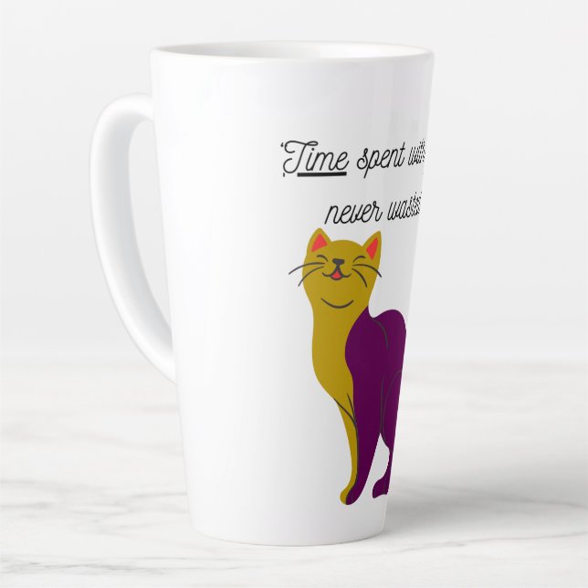 gem cat latte mug (Left Angle)