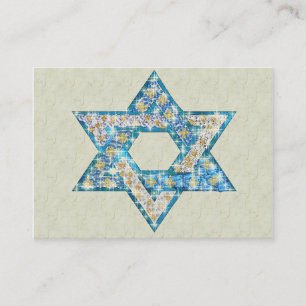 Gem decorated Star of David Business Card