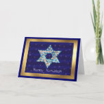 Gem decorated Star of David Holiday Card<br><div class="desc">Gems and sparklies filling in the shape of the Star of David make this a very special gift for yourself or friends and family this Hanukkah.</div>
