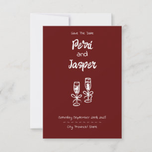 Gem & Pen Save the Date Ruby