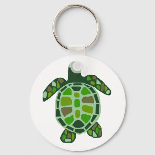 Gem sea turtle key chain
