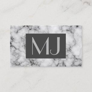 Gem Stone Pattern, Gray / Grey Marble Business Card
