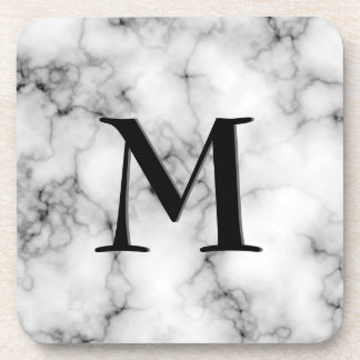 Gem Stone Pattern, Grey / Grey Marble & Black Onyx Coaster