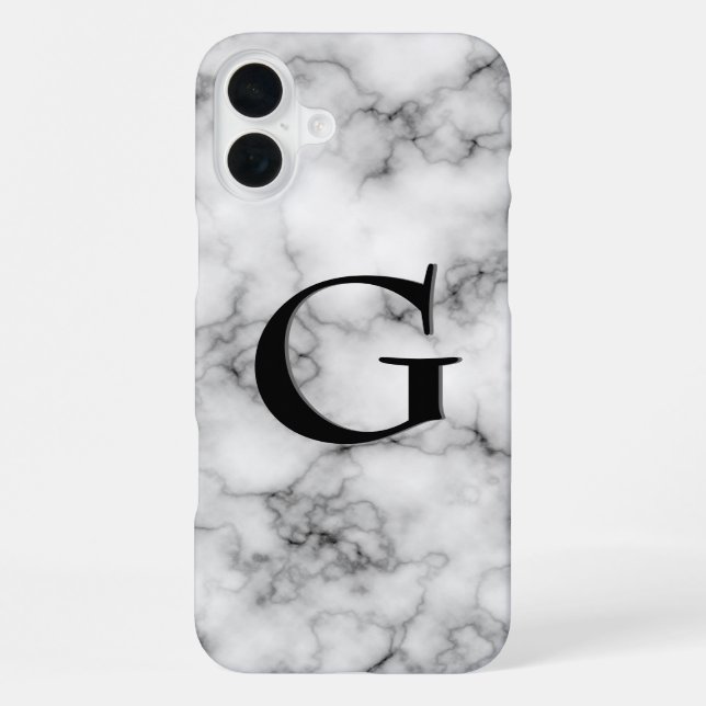 Gem Stone Pattern, Grey / Grey Marble & Black Onyx iPhone Case (Back)