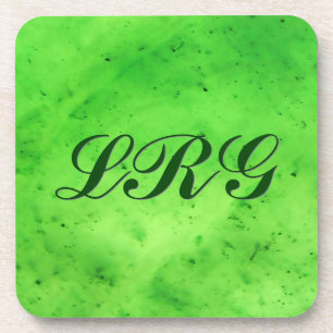 Gem Stone Pattern, Lime Green Jade Beverage Coaste Coaster