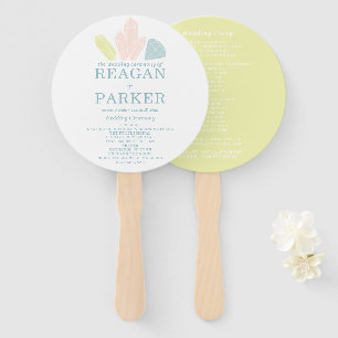 Gem Stones Modern Pastel Wedding Hand Fan