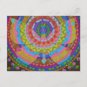 gemalter Schmetterling mit Hintergrund Postcard