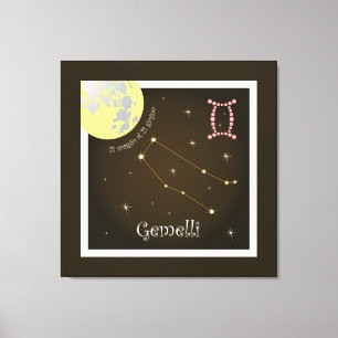 Gemelli 21 maggio al 21 giugno canvas print
