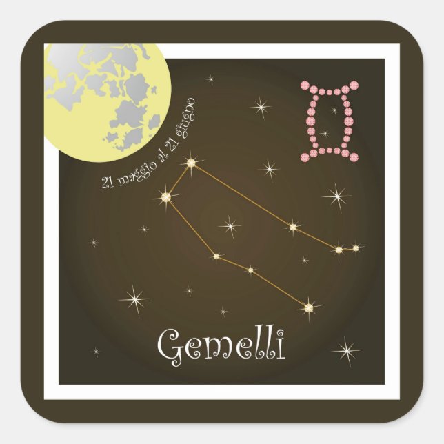 Gemelli 21 maggio al 21 giugno sticker (Front)