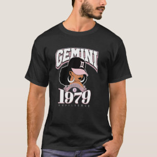 Gemini 1979 Melanated Skin Zodiac Traits Queen Div T-Shirt