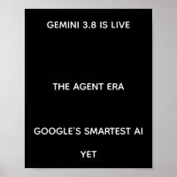Gemini 3.8 Agent Era Typographic Art