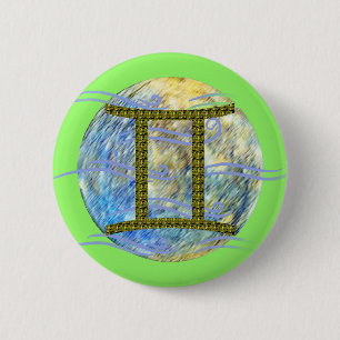 Gemini 6 Cm Round Badge