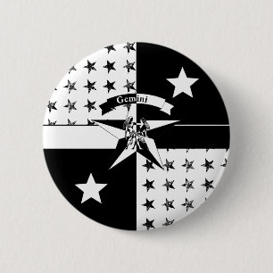 Gemini 6 Cm Round Badge