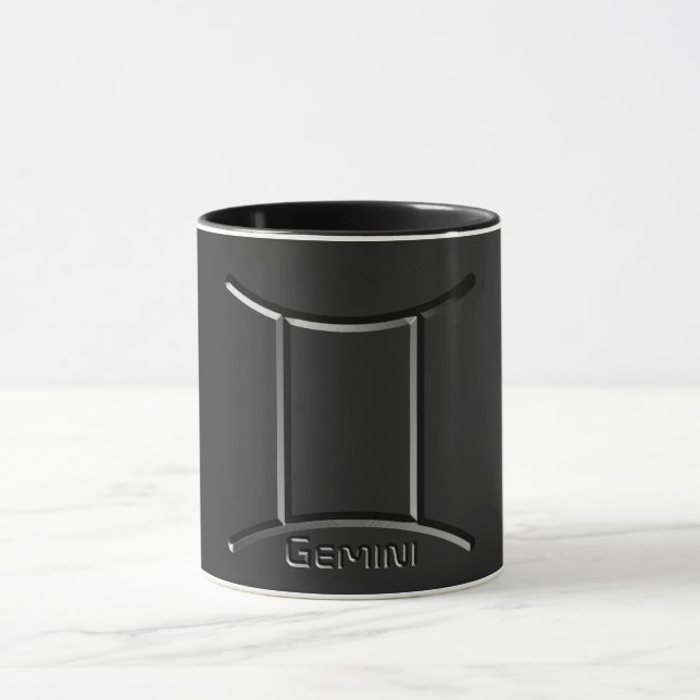 GEMINI, Abstract Design of the Zodiac Sign,  Mug (Center)