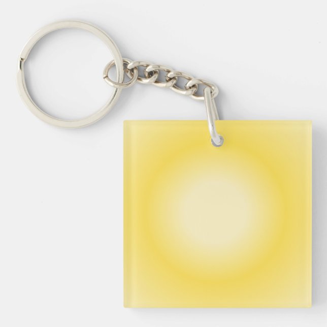Gemini Aura Gradient, Gemini Zodiac, Yellow Aura Key Ring (Front)