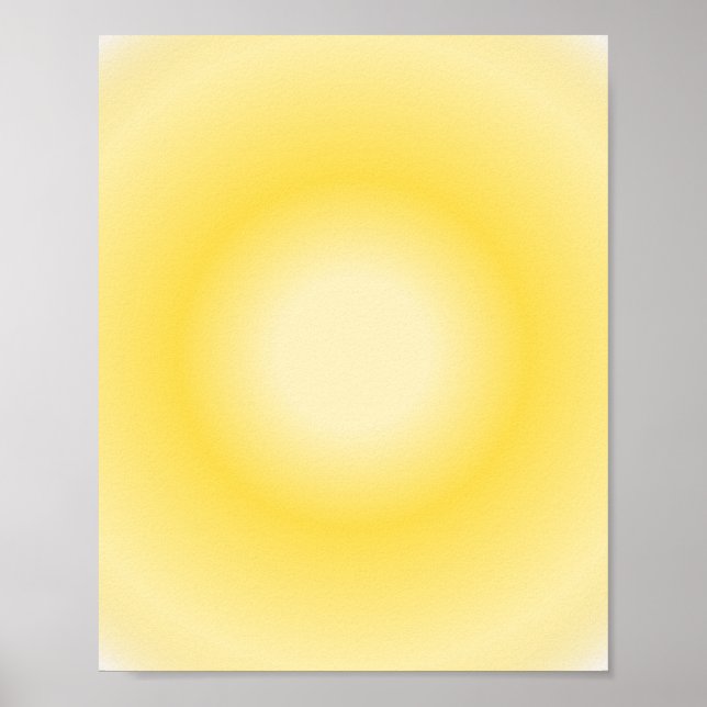 Gemini Aura Gradient, Gemini Zodiac, Yellow Aura Poster (Front)