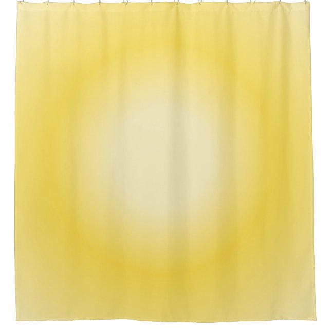 Gemini Aura Gradient, Gemini Zodiac, Yellow Aura Shower Curtain (Front)