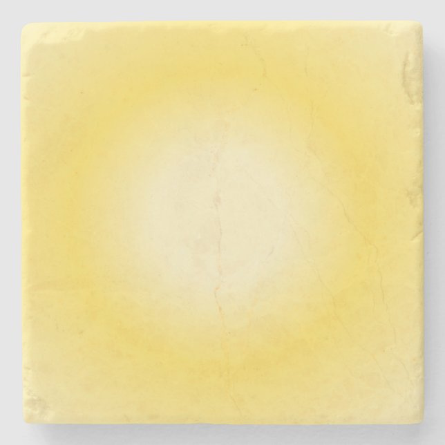 Gemini Aura Gradient, Gemini Zodiac, Yellow Aura Stone Coaster (Front)