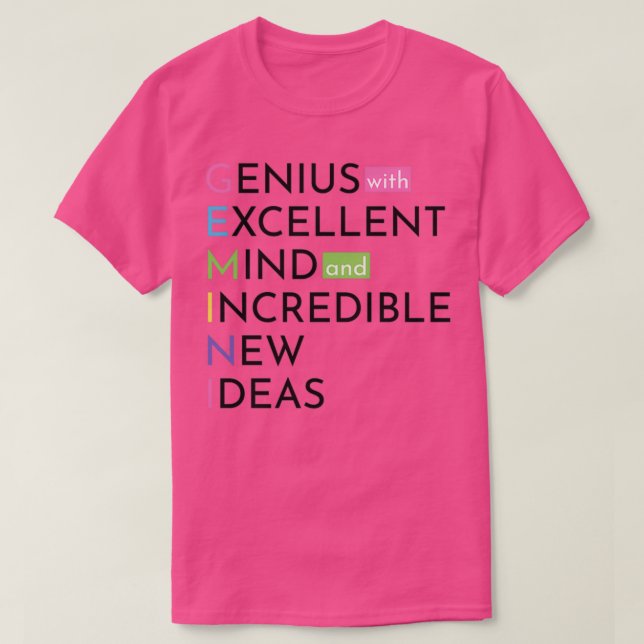 Gemini birthday gift T-Shirt (Design Front)