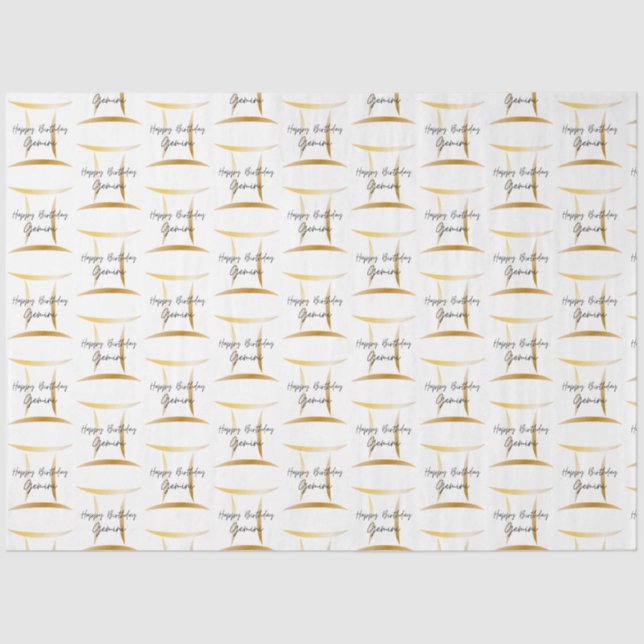 Gemini Birthday Wrap Tissue Paper (Front)