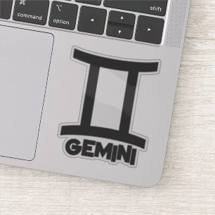 Gemini Bold Zodiac Sign Horoscope Custom Text