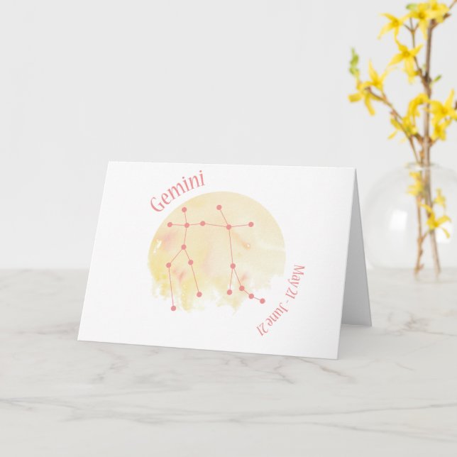 Gemini Card (Yellow Flower)