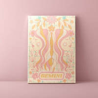 Gemini Celestial Zodiac Pastel Dreams Wall Arts