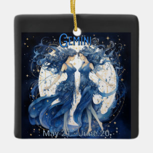 Gemini Ceramic Ornament