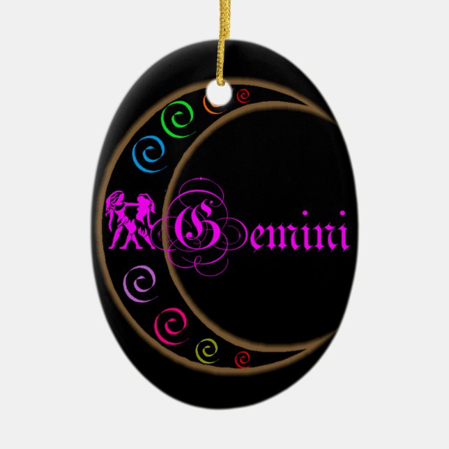 Gemini Ceramic Tree Decoration (Front)