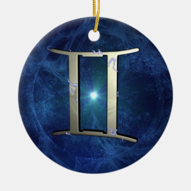 Gemini Ceramic Tree Decoration (Front)