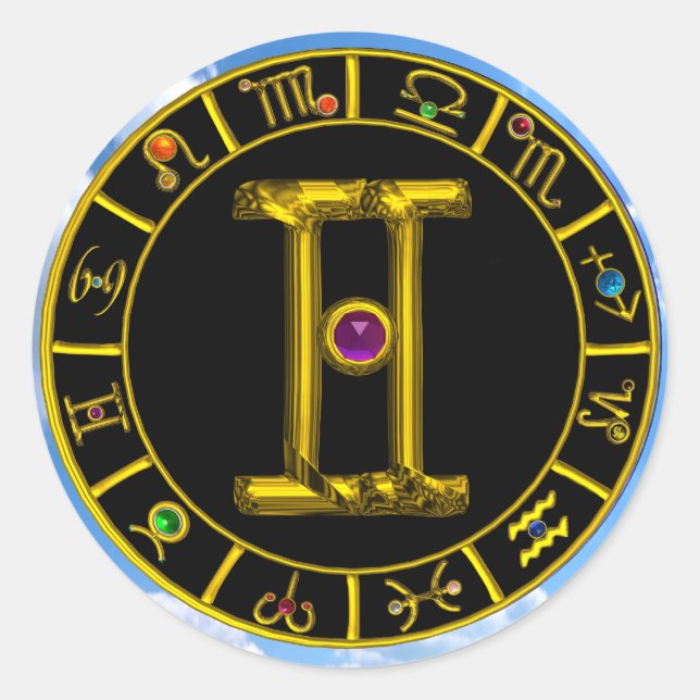 GEMINI CLASSIC ROUND STICKER (Front)
