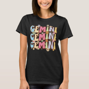 Gemini Colourful Pattern Bubble Letter T-Shirt