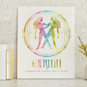 Gemini Compatibility Designed Canvas Print