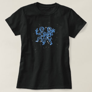 Gemini Constellation and Zodiac Sign with Stars T-Shirt