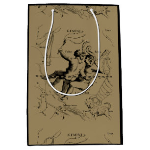 Gemini Constellation Hevelius 1690 May12-June20 Medium Gift Bag