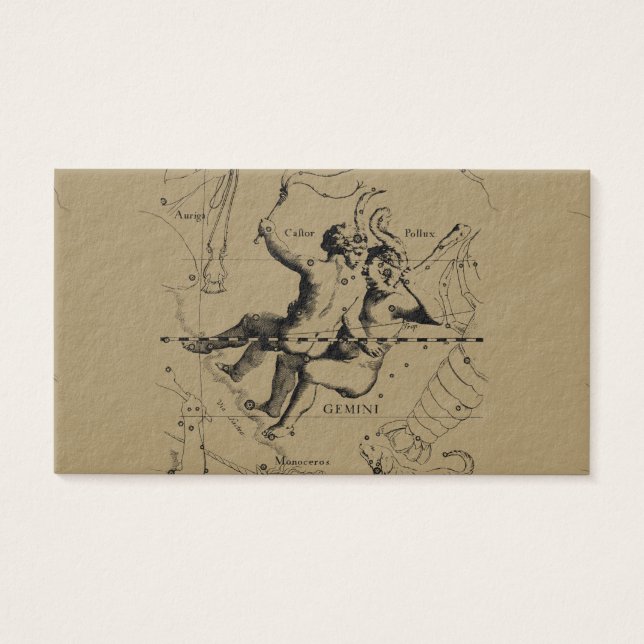 Gemini Constellation Map Hevelius circa 1690 (Front)