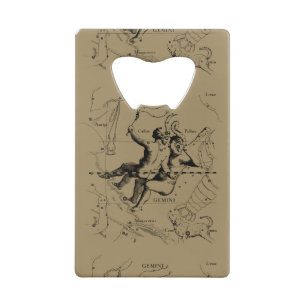 Gemini Constellation Map Hevelius circa 1690