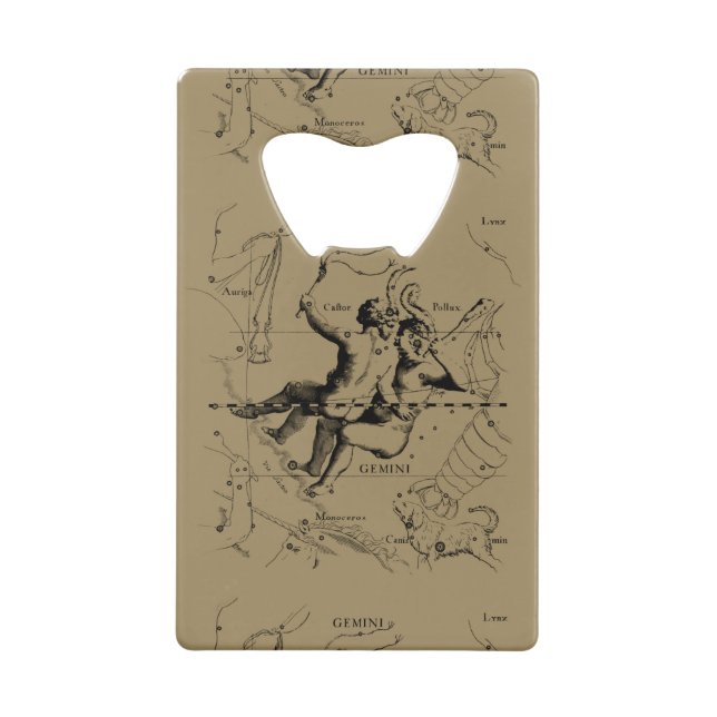 Gemini Constellation Map Hevelius circa 1690 (Back)