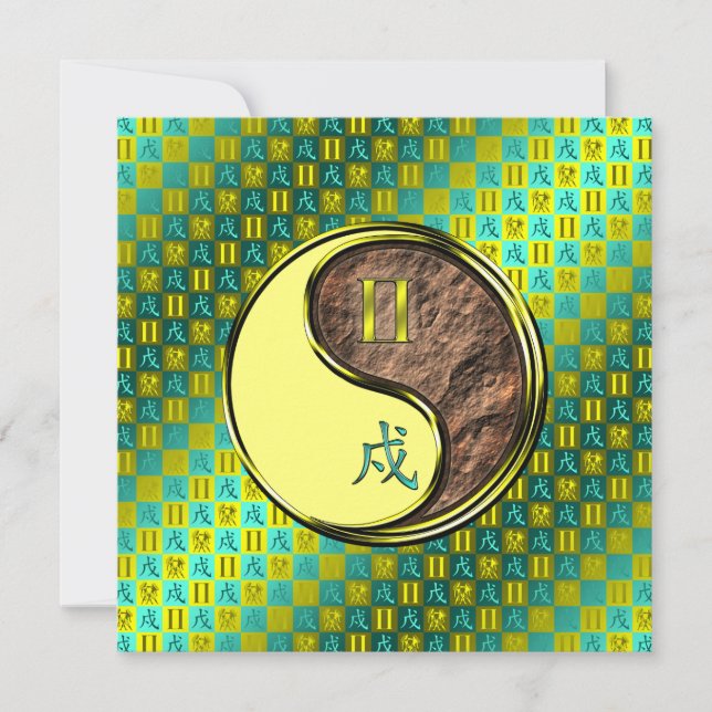 Gemini & Earth Dog Card (Front)