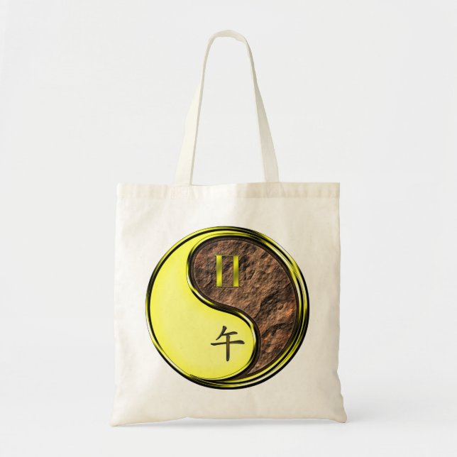 Gemini & Earth Horse Tote Bag (Front)