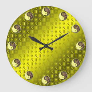 Gemini & Earth Monkey Large Clock